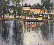 George Leslie Hunter Reflections,Balloch oil painting on canvas